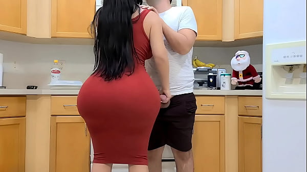 Big Ass Stepmom Fucks In The Kitchen After Seeing His Big Boner  Big Ass Woman Porn